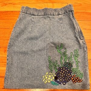 & other stories Embroidered denim Skirt